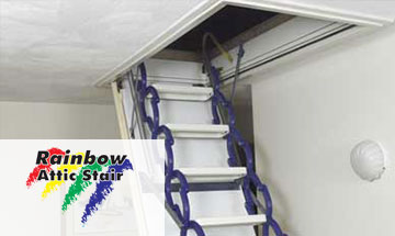 Rainbow Attic Stairs Photo